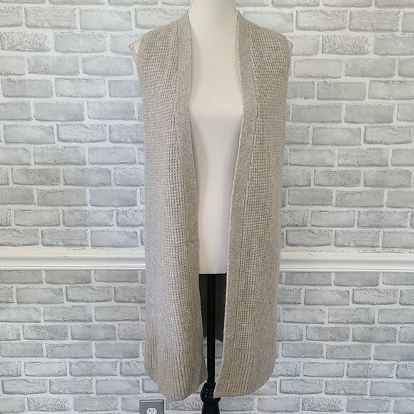Max Studio Merino Wool Blend Open Front Cardigan Sweater Duster NEW Med Cozy - Picture 1 of 9